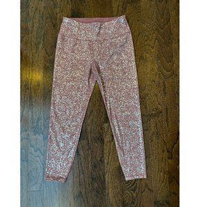 Sweaty Betty Rose Metallic Disco Leggings 7/8 Length Leggings